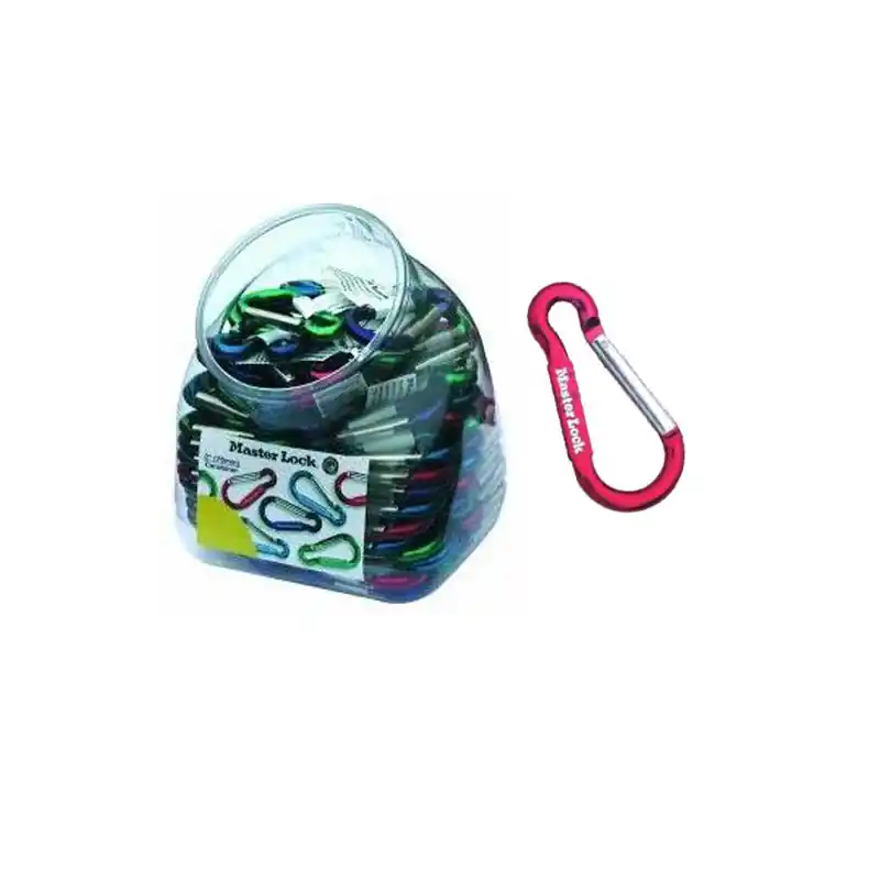 Bocal de 100 Mousquetons en acier Masterlock