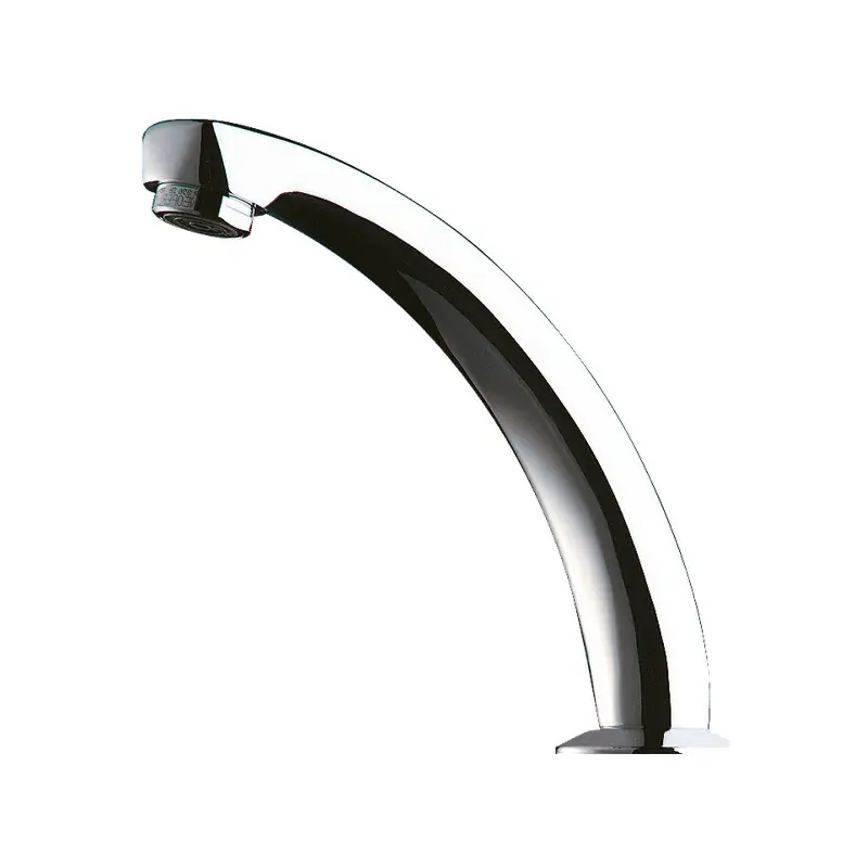Bec fixe fondu L.140 mm H.120 mm M1/2" en laiton chromé