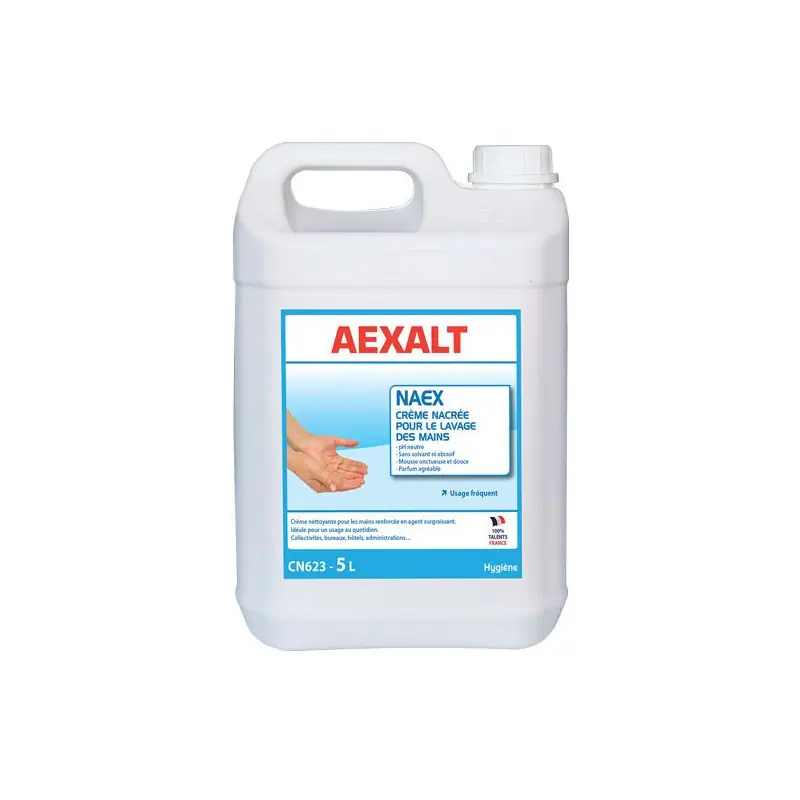 Bidon de 5 L Crème nacrée douce pour le lavage des mains NAEX