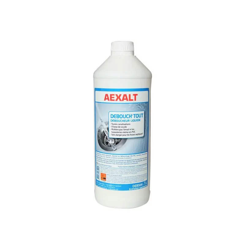 Bidon de 1 L déboucheur liquide alcalin DÉBOUCH‘TOUT