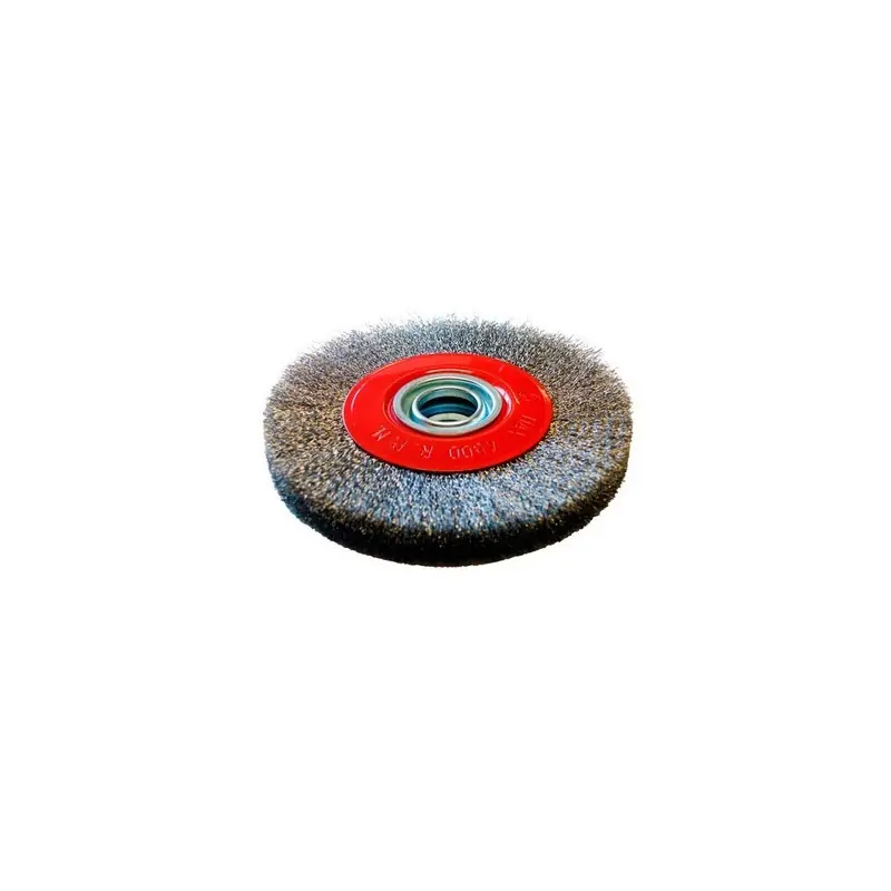 Brosse Circulaire Avec Bagues D.200x20x32 Fils Ondules Inox