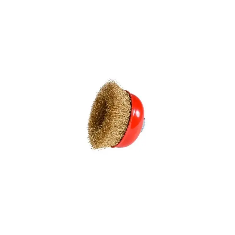 Brosse Coupe Alesage M14 D.75 Fil Ondule Acier Laitonne