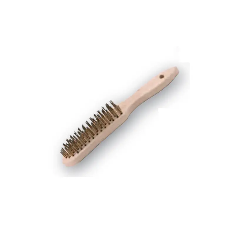 Brosse Metallique A Main 296x35 Lait.5rg Manche Bois