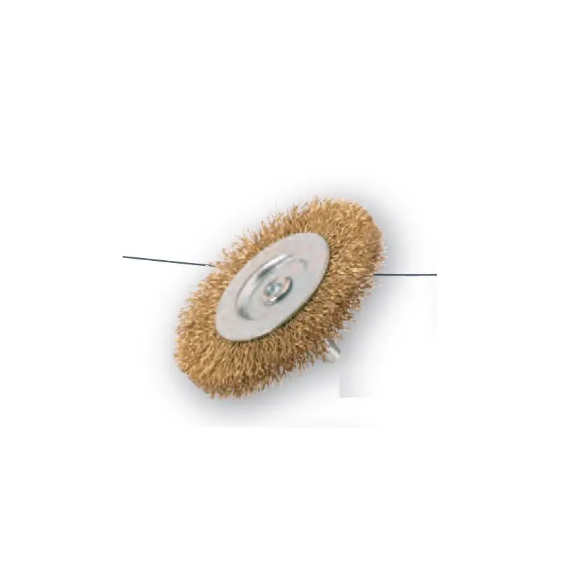 Brosse Circulaire Sur Tige 6mm D.75 Fil Ondule Acier Laitonne