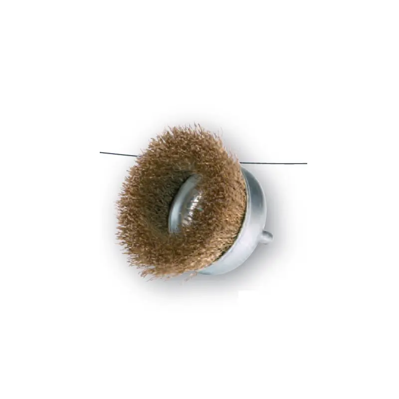 Brosse Coupe Sur Tige 6mm D.50 Fil Ondule Acier Laitonne