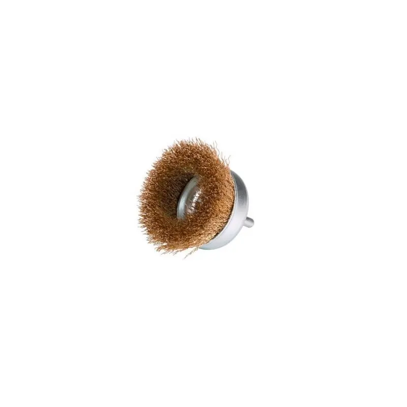 Brosse Coupe Sur Tige 6mm D.75 Fil Ondule Acier Laitonne