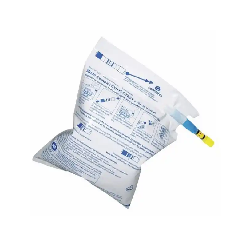 Test d‘alcoolemie à usage unique sous sachet individuel