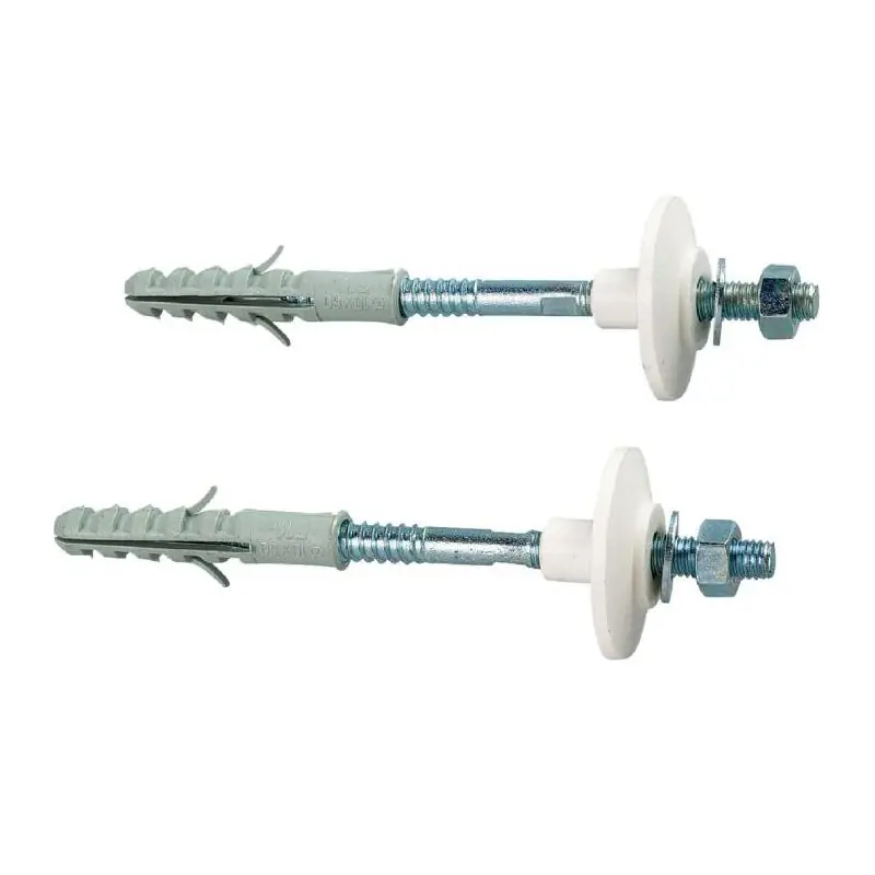 Lot de 2 Fixations sanitaire acier 8 x 110 mm