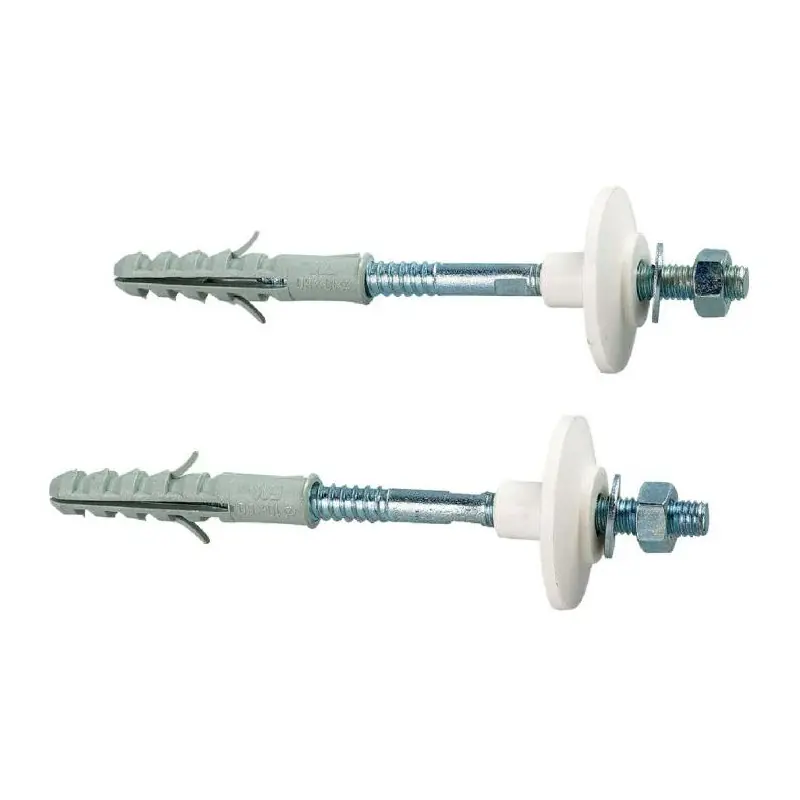 Lot de 2 Fixations sanitaire acier 10 x 120 mm