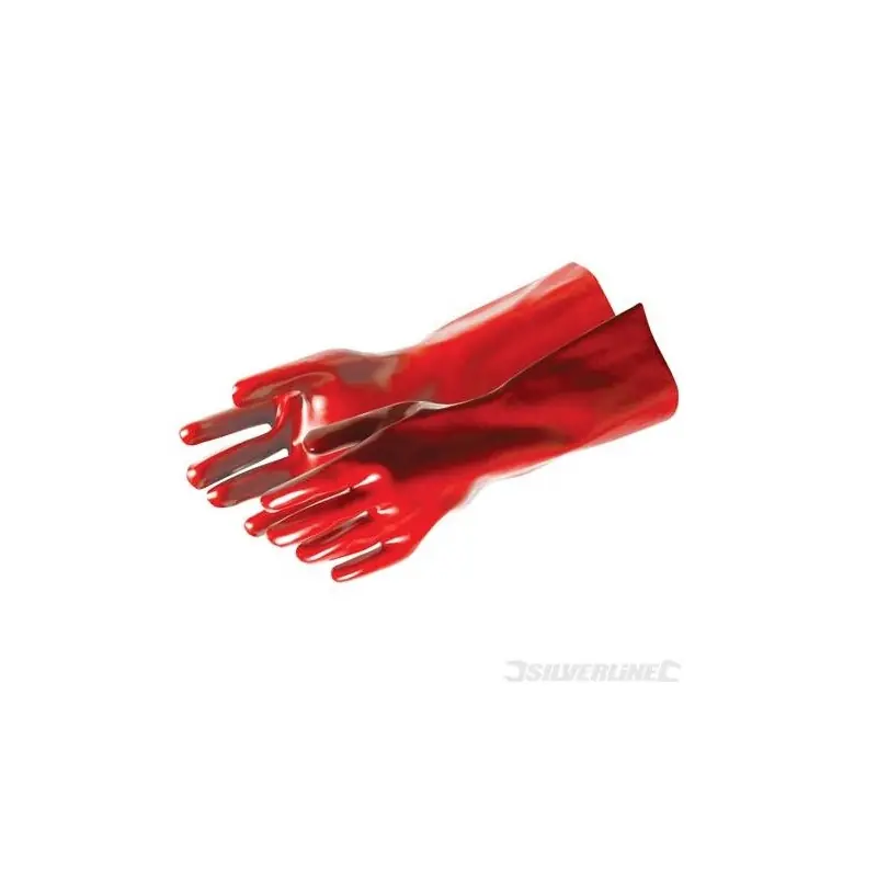 Gants PVC rouges résistants 40CM