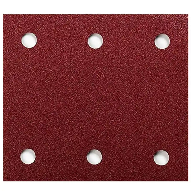 feuilles abrasives 114 x 102 mm et 6 trous d‘aspiration Grain 80