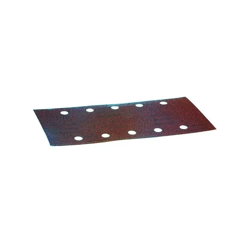 Feuilles rectangulaires abrasives 115 x 229 mm et 10 trous Grain 100