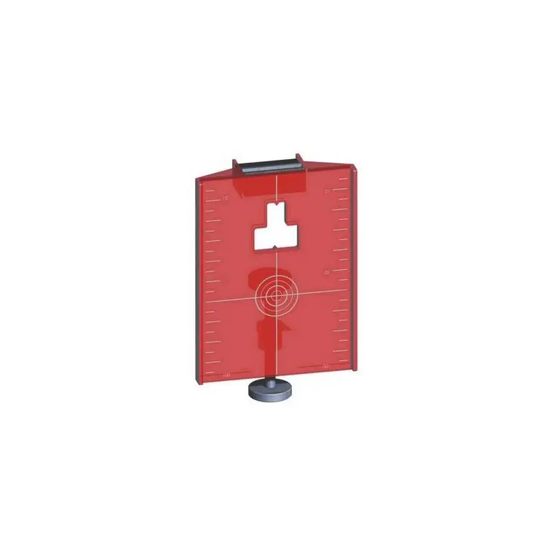 Cible aimantée rouge pour lasers rotatifs