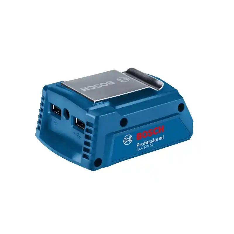 Chargeur USB 18 V 24 A avec adaptateur pour batterie GAA 18V-24 Profes