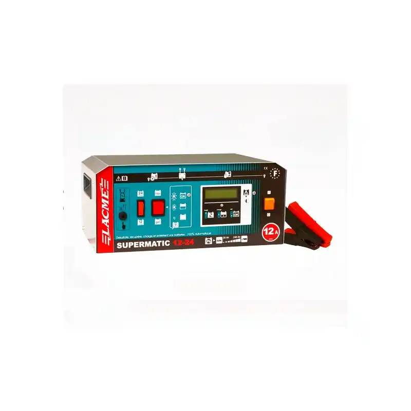 Chargeur batterie intelligent 12A 12V / 24V SUPERMATIC 12-24