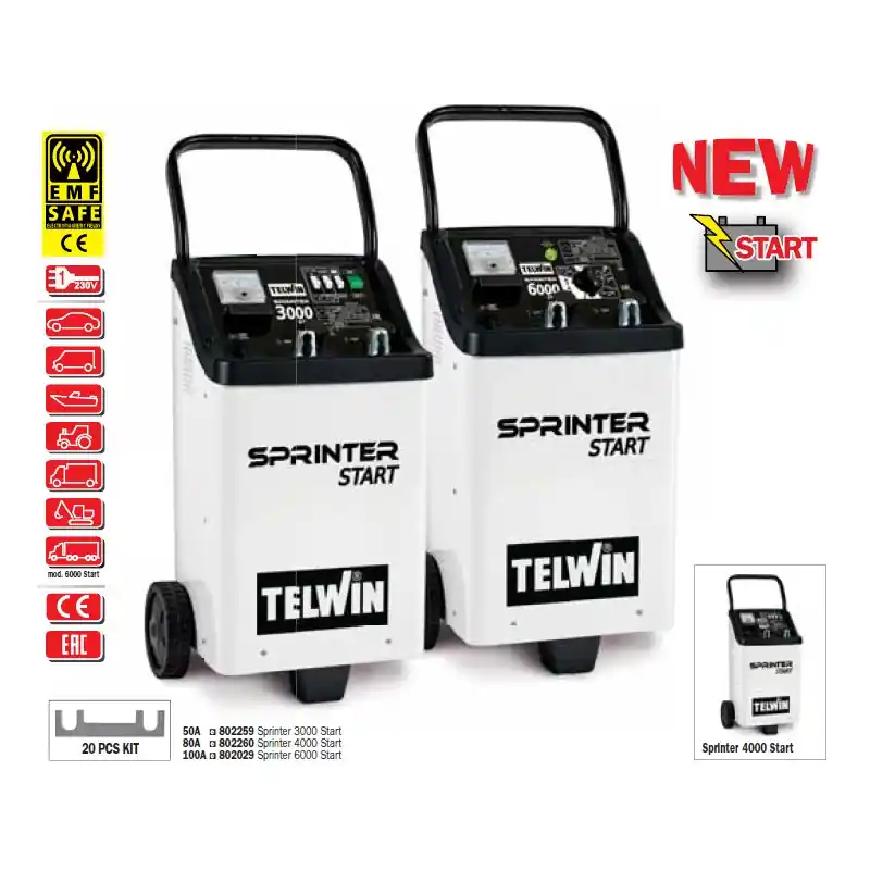 Chargeur-démarreur de batterie 230V 2-10kW SPRINTER 6000 START
