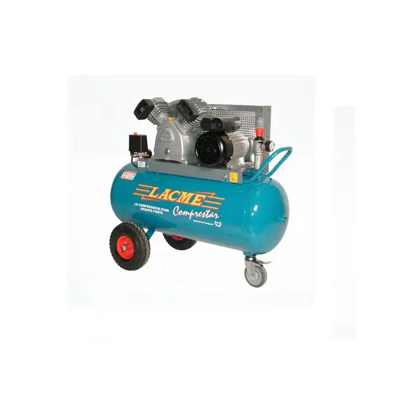 Compresseur à courroie 23V100M 4CV monophasé 23m3/h cuve 100L Lacme