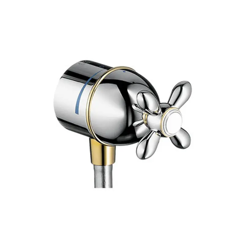 Coude robinet d‘arret intégré M 1/2" Fixfit Stop poignée croisillon ch