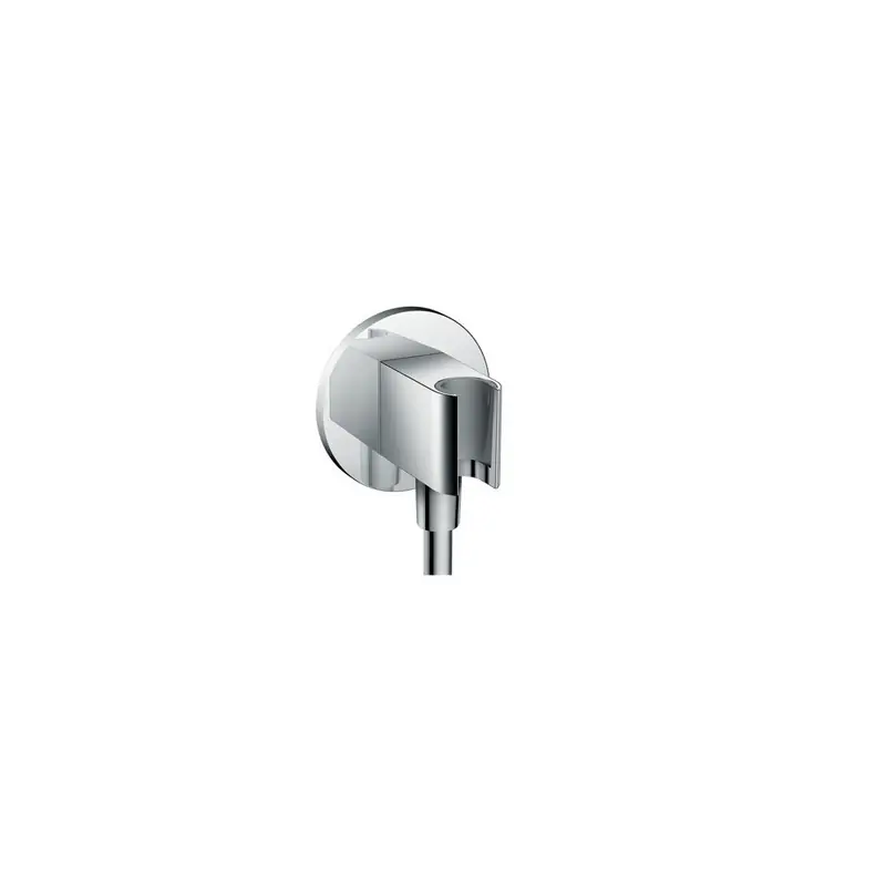 Coude de raccordement mural S avec support de douche chromé FixFit