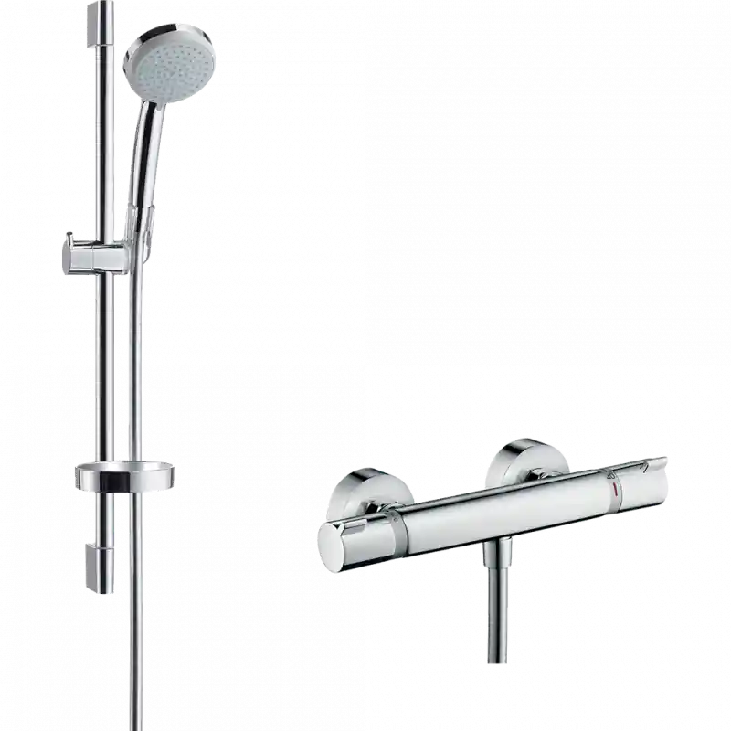Combi douche Croma 100 Vario/Ecostat Comfort avec barre 65 cm chromé