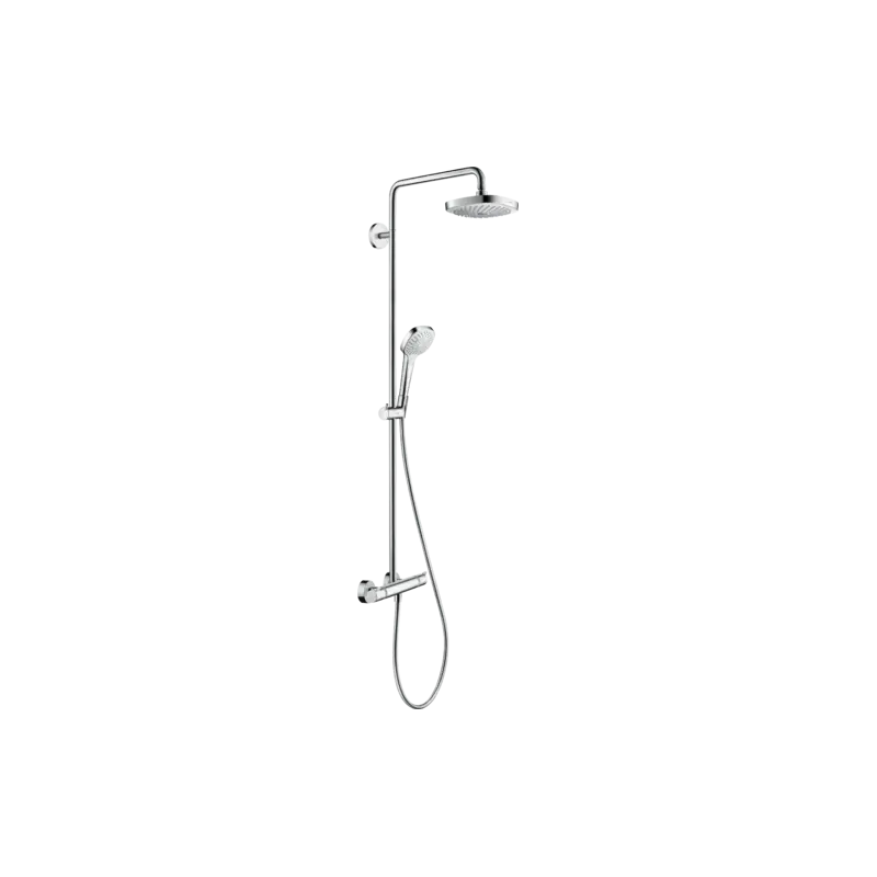 Colonne douche Croma Select E 180 2 jets mitigeur thermostatique blanc