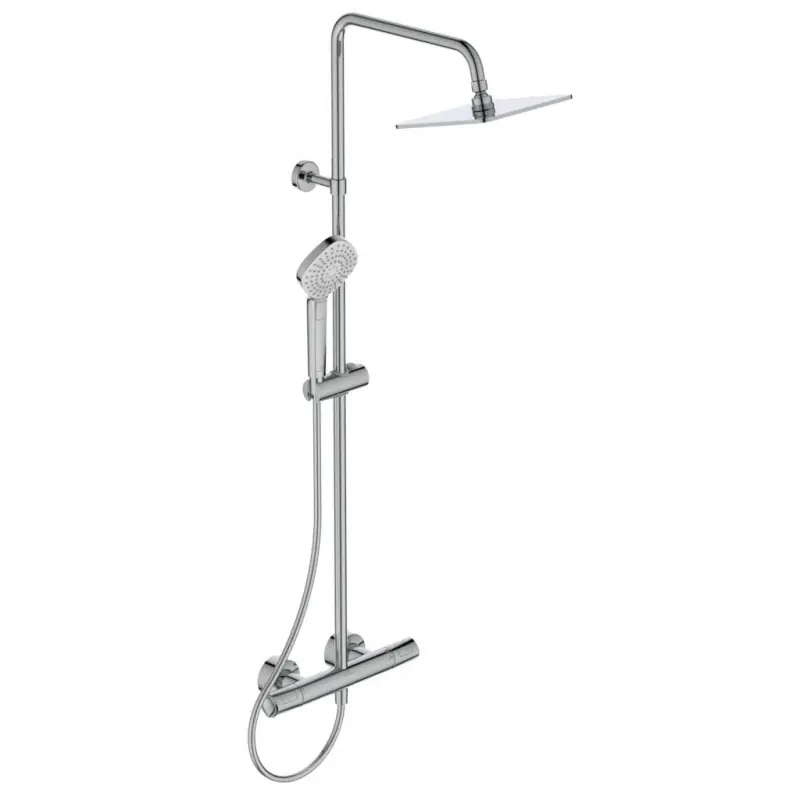 Colonne de douche thermostatique Evo Diamant 200 x 200 mm chrome Cerat
