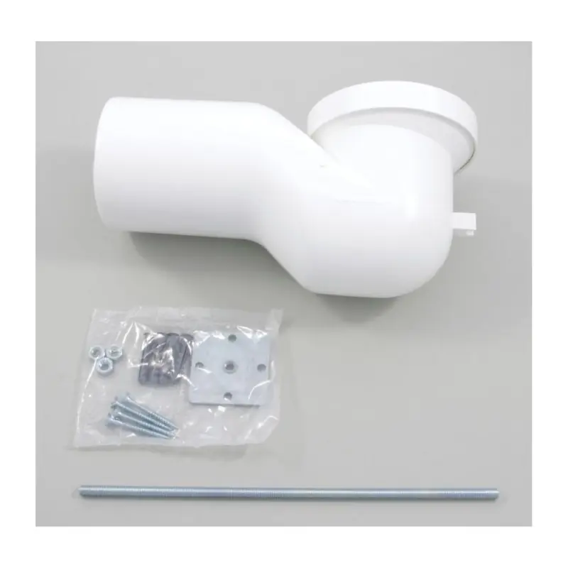 Coude de raccordement WC sur pied sortie H de 120 à 150mm