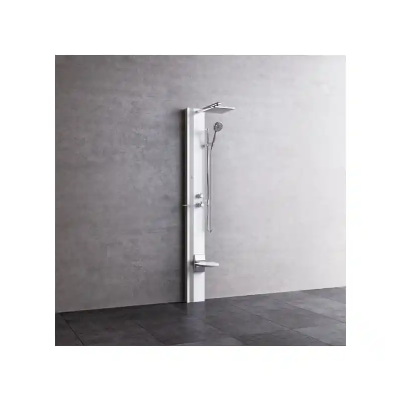 Colonne douche standard sans siège alu thermostatique 22x575xH215cm si