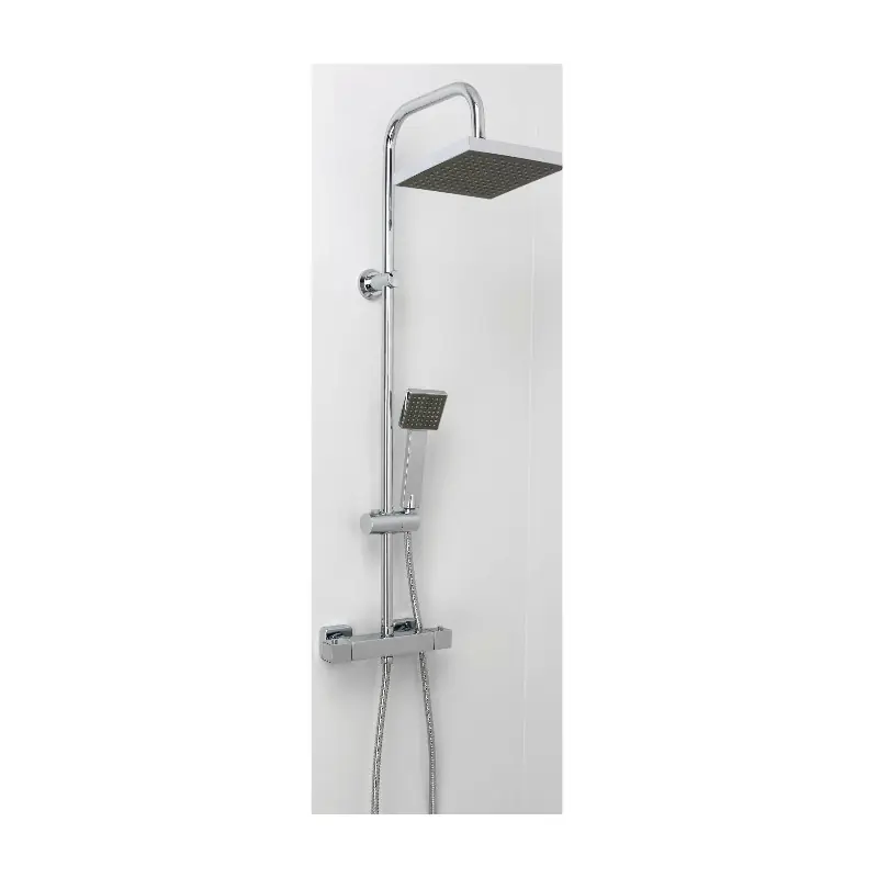 Colonne douche mitigeur thermostatique tête carrée extra plate mono CE
