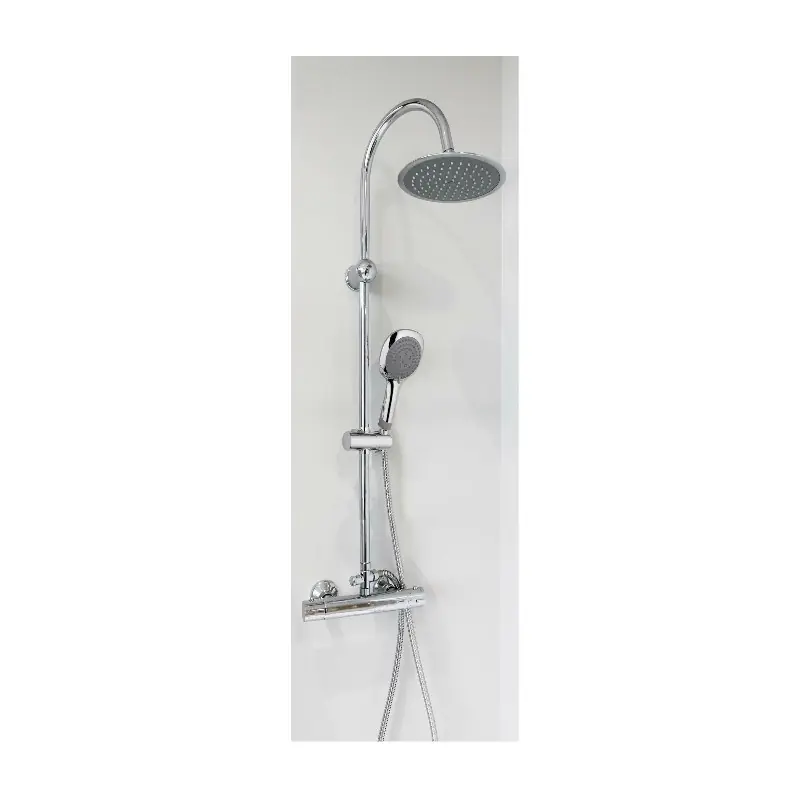 Colonne de douche avec thermostatique tête ronde plate 3 fonctions ZEK