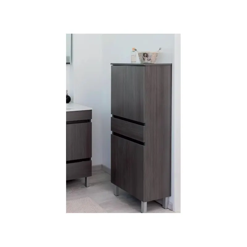 Colonne salle de bain gris foncé chamonix à poser Haut 130cm livré mon