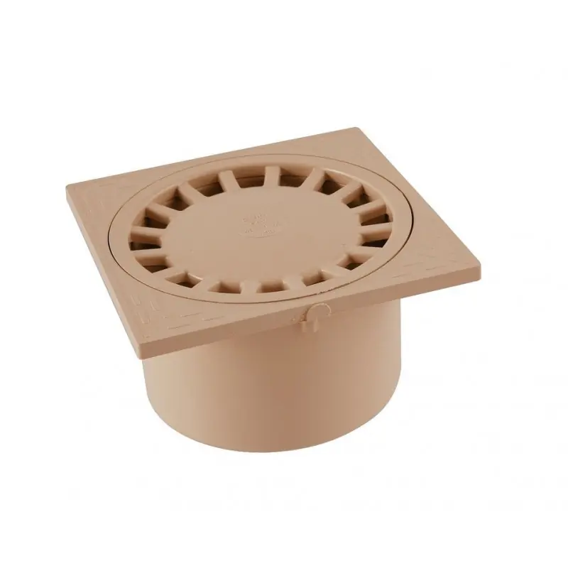 Siphon PVC carré Sable 200 x 200 mm