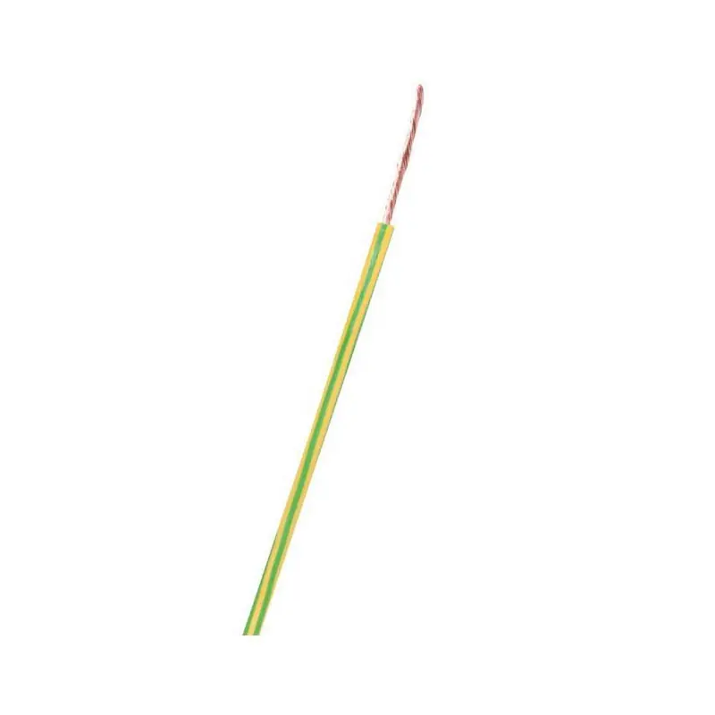 Fil souple domestique H07 V-K vert / jaune 1,5 mm² Diam 3,4 mm