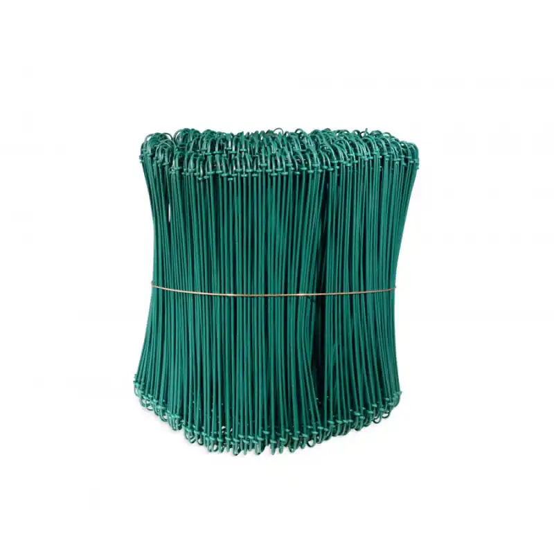 Liens à boucles galva plastifié vert Diam 14 x 200 mm 1000 pièces 9604