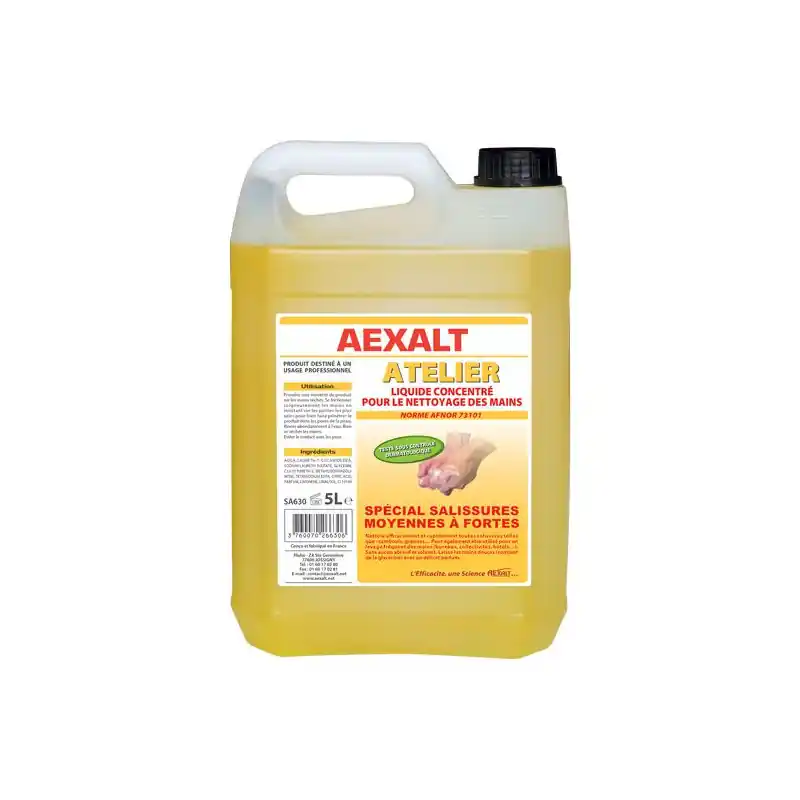 Savon liquide Atelier nettoyage mains parfum agrume 5L Aexalt