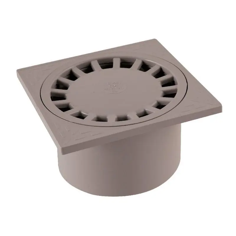 Siphon PVC carré Gris 200 x 200 mm