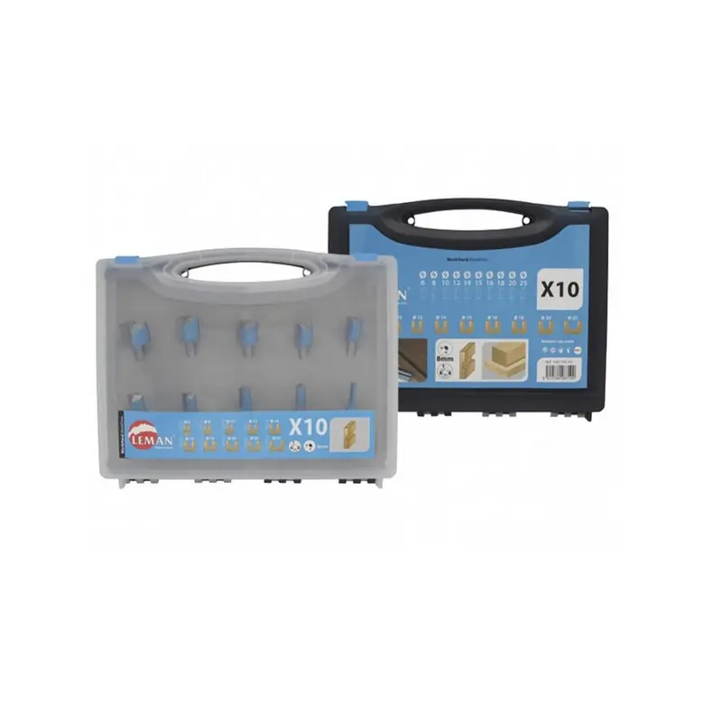 Coffret de 10 mèches à rainer droites 43 mm
