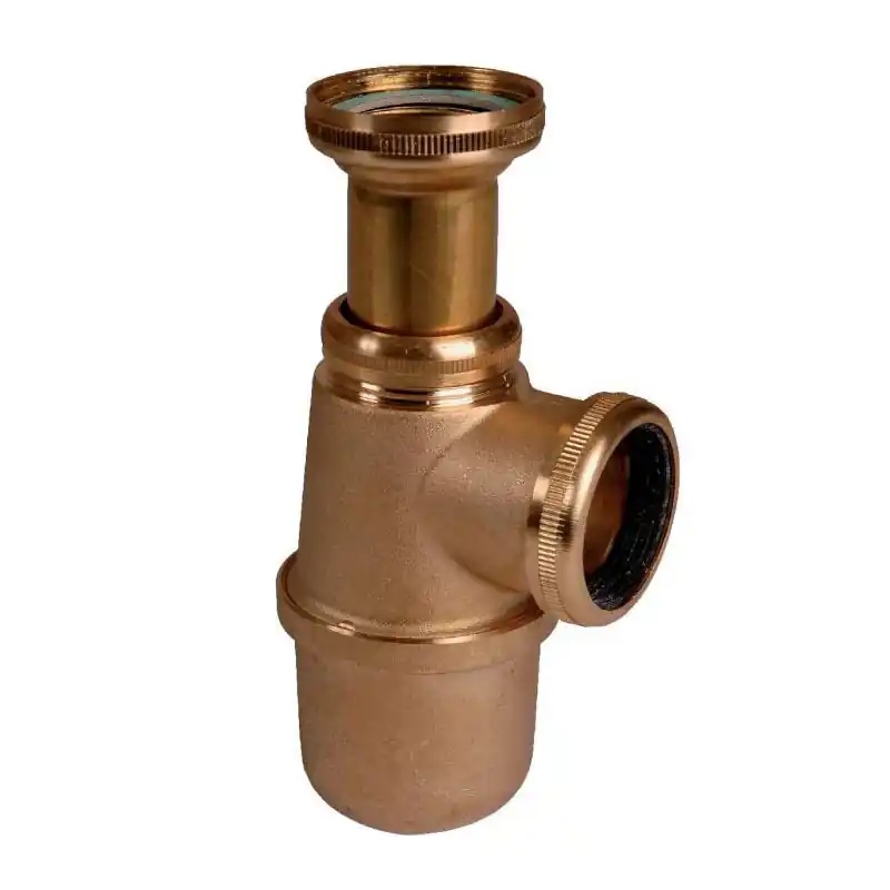 Siphon à culot en laiton brut Diam 40 mm