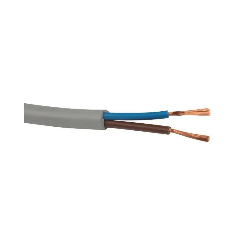 Câble souple domestique H05 VV-F gris 2 x 0,75 mm² Diam 7,2 mm