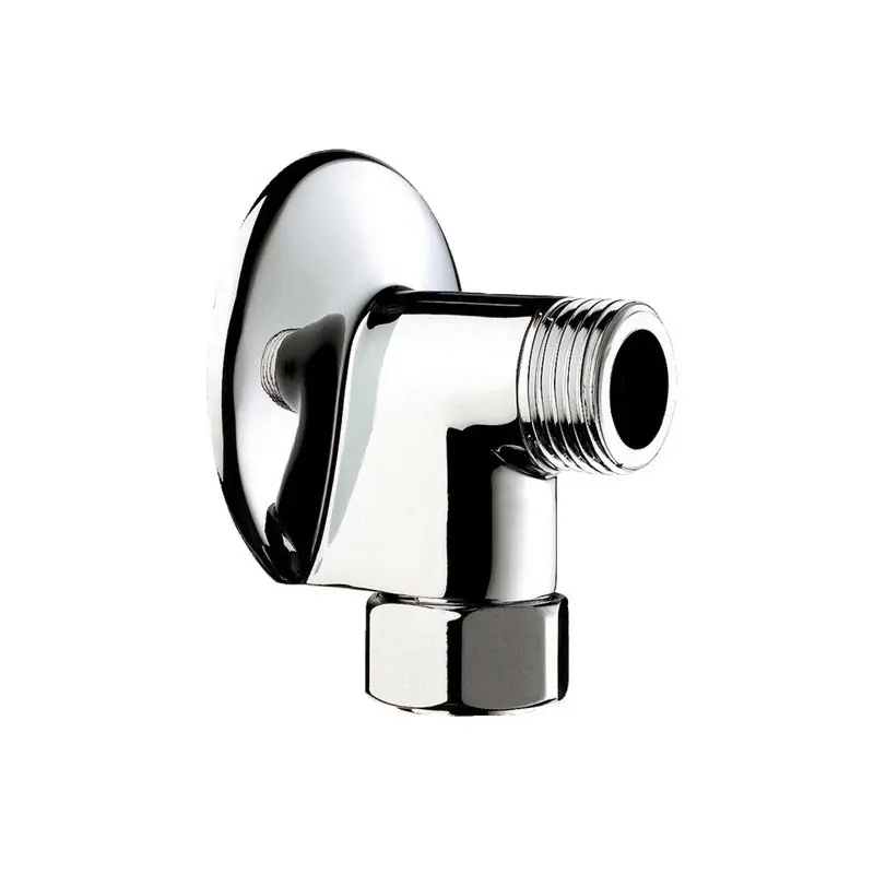 Raccord applique avec écrou collet battu Diam 14 mm laiton chromé M1/2