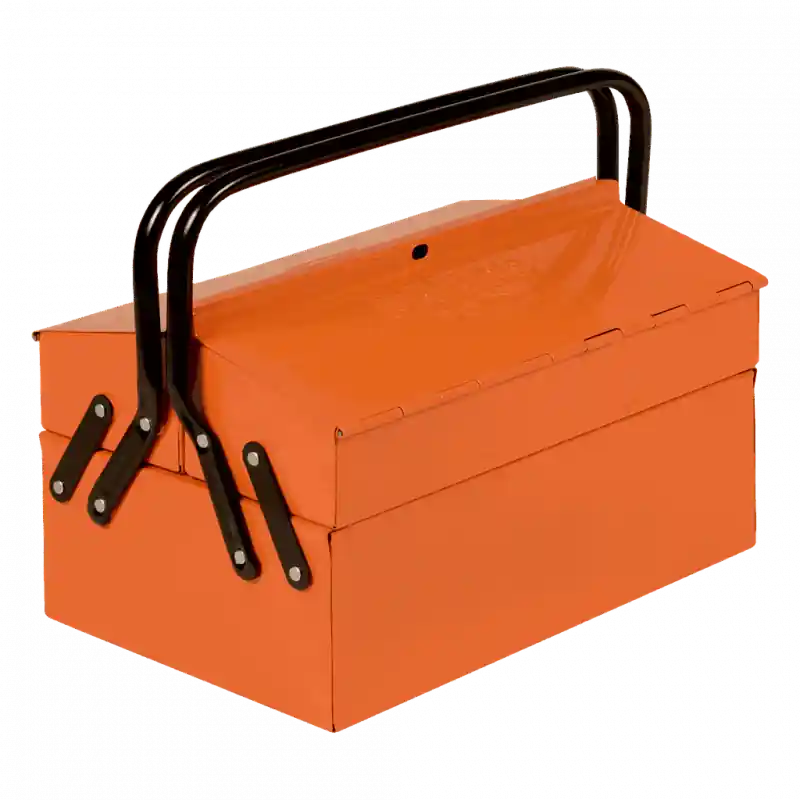 Caisses à outils métalliques avec 3 compartiments 190x300x210 mm 96010