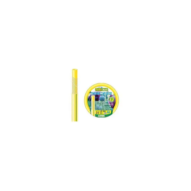 Tuyau d’arrosage tricoté antivrille TUBI‘ROLL Diam15mm Long25m