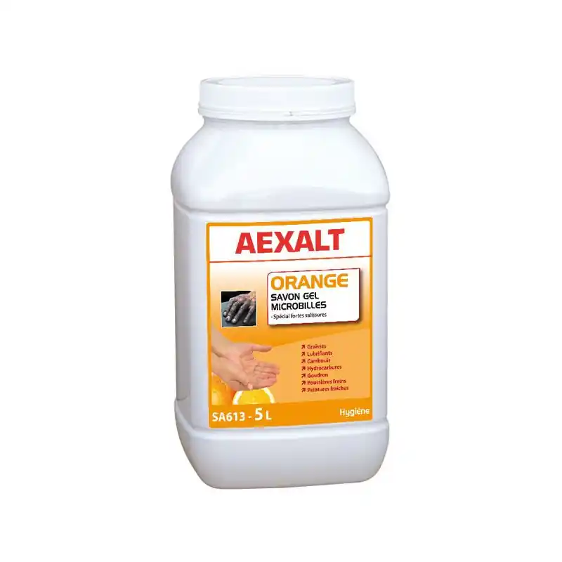 Gel mains microbilles spécial fortes salissures 5 L ORANGE
