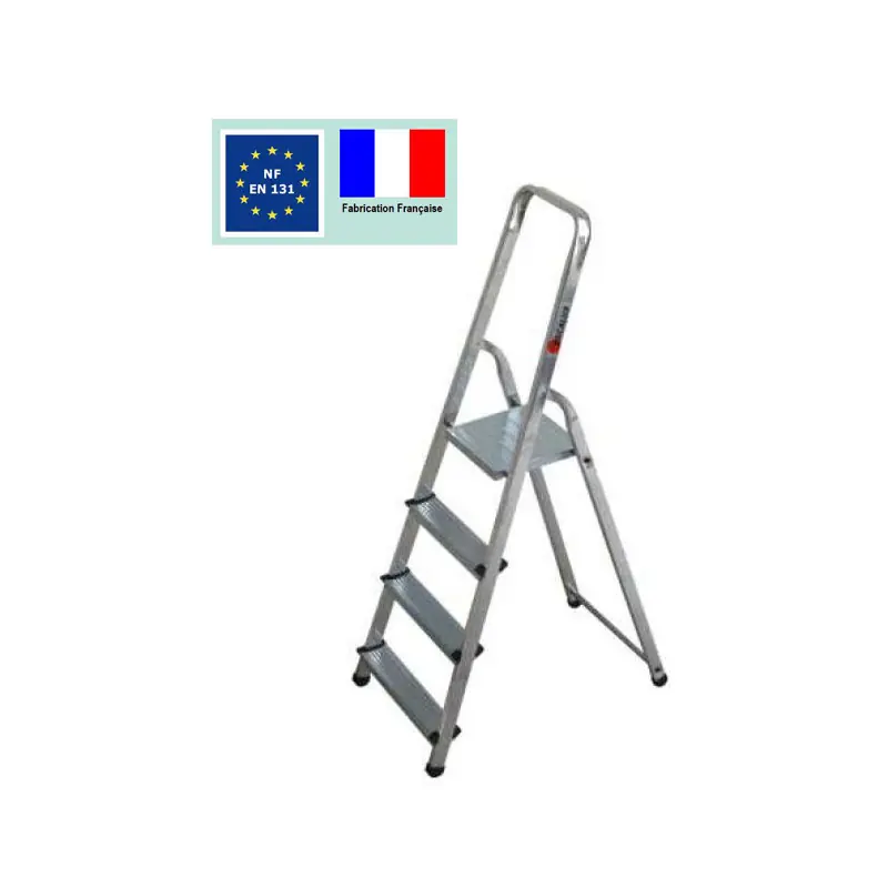 Escabeau ménager de sécurité Alumixte 4 marches Ht2,77m Escalux