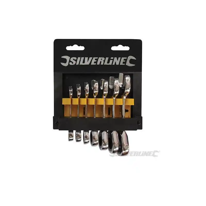 Jeu de 7 clés à cliquet 199916 compactes 8 à 19mm Silverline