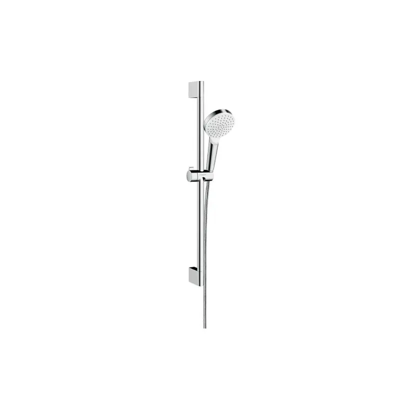 Set douche Crometta 1 jet Green 6 l/min barre Unica‘Croma 65 cm blanc/