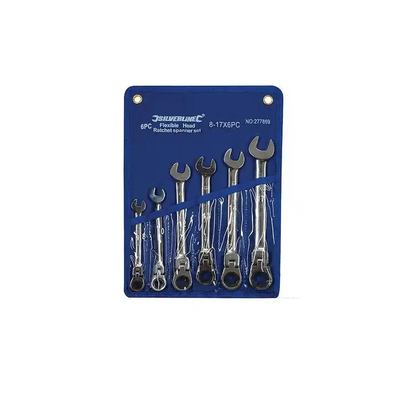 Trousse de 6 clés mixtes à cliquet à tête inclinable 8 à 17 mm 277869