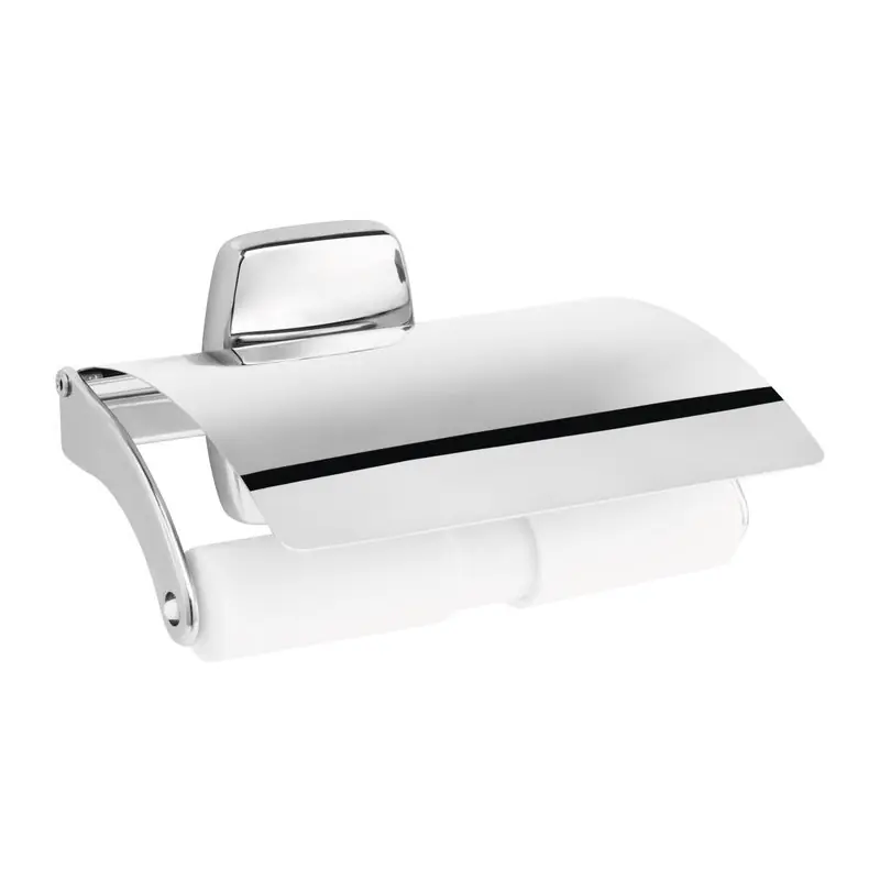 Porte-papier toilette en acier chromé