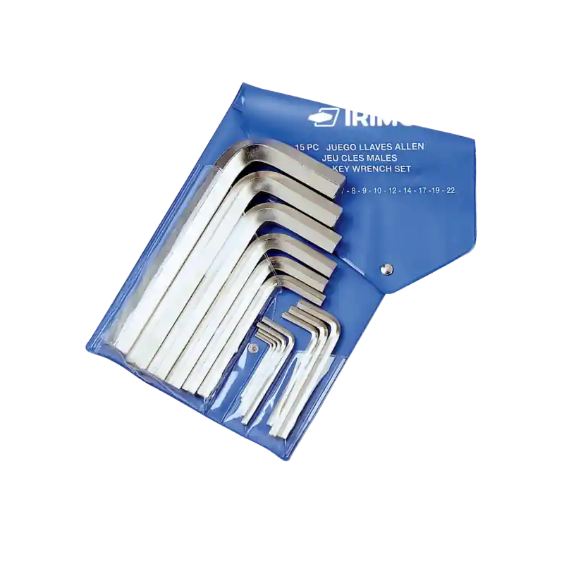 Jeu de 12 clés mâles pour vis à 6 pans nickelées 1/8" à 3/4" 41061