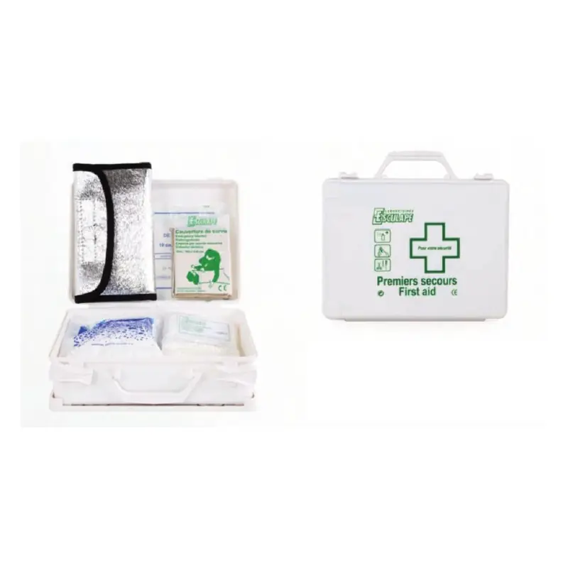 Coffret de secours en polypro blanc ASEP SEGMENTS COUPES COFFRET